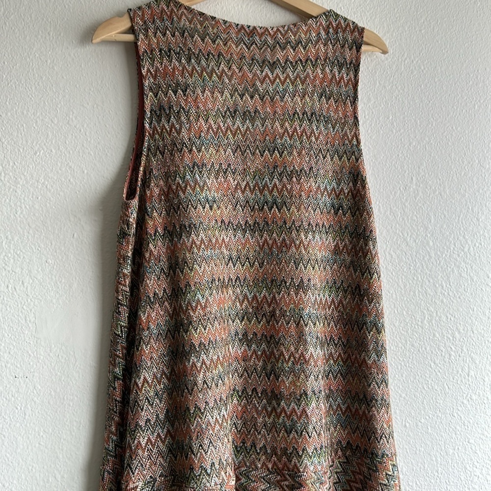 Anthropologie Maeve Westwater Chevron Knit V Neck Dress Sz. L - Picture 12 of 12